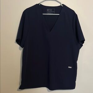 Figs Navy Blue Scrub Top
